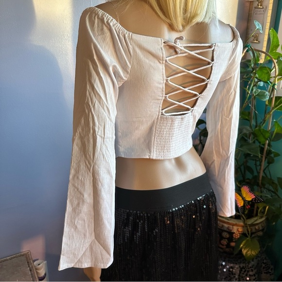Free People bell sleeves crop top - Picture 12 of 12